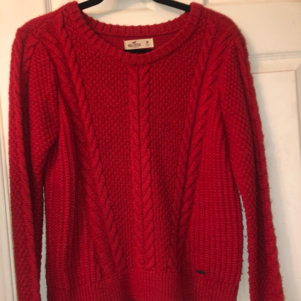 Hollister red sweater